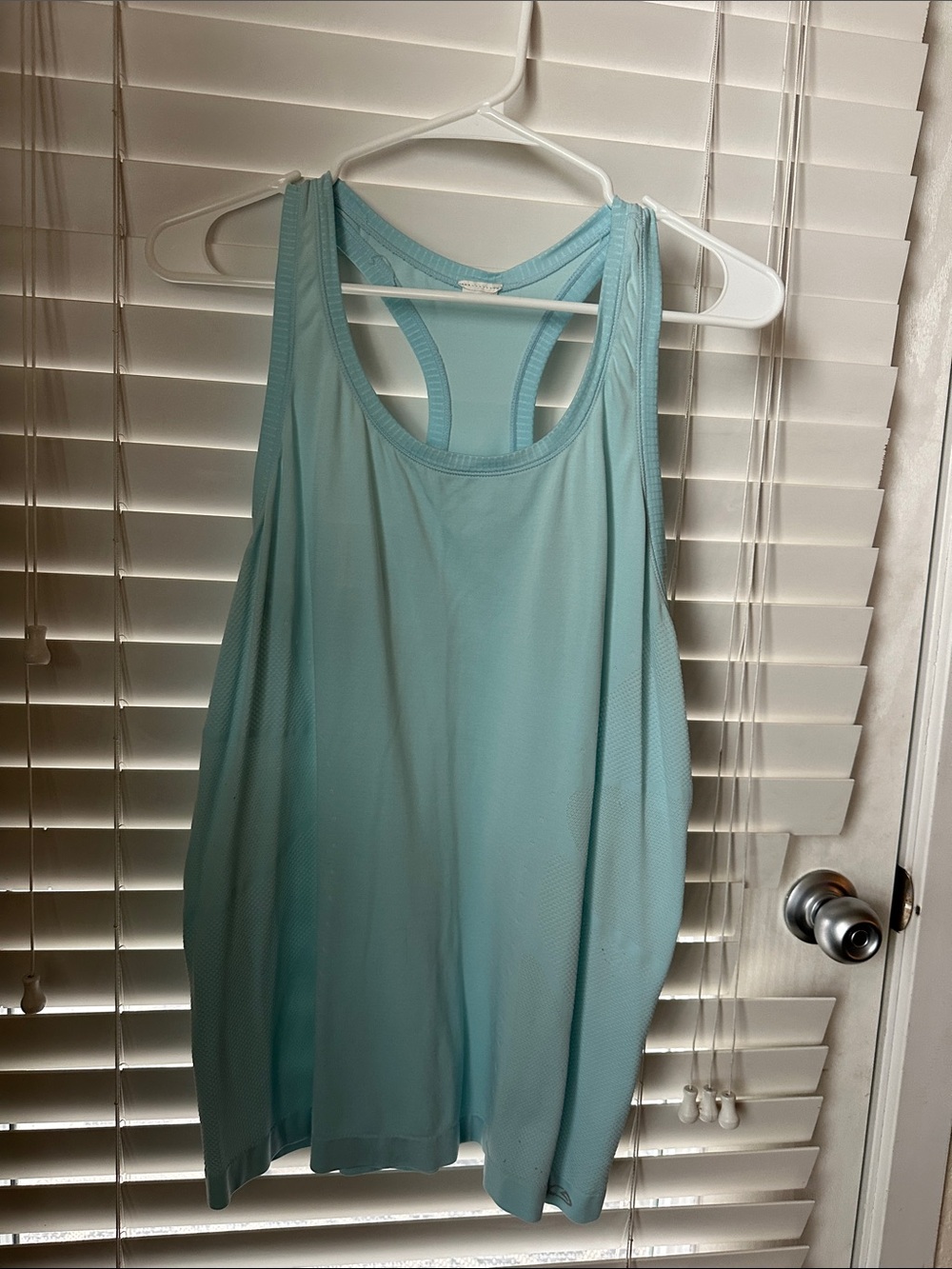 Light Aqua Racerback Athletic Tank Top